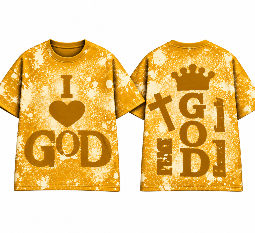I Love God (Splattered) T Shirt’s