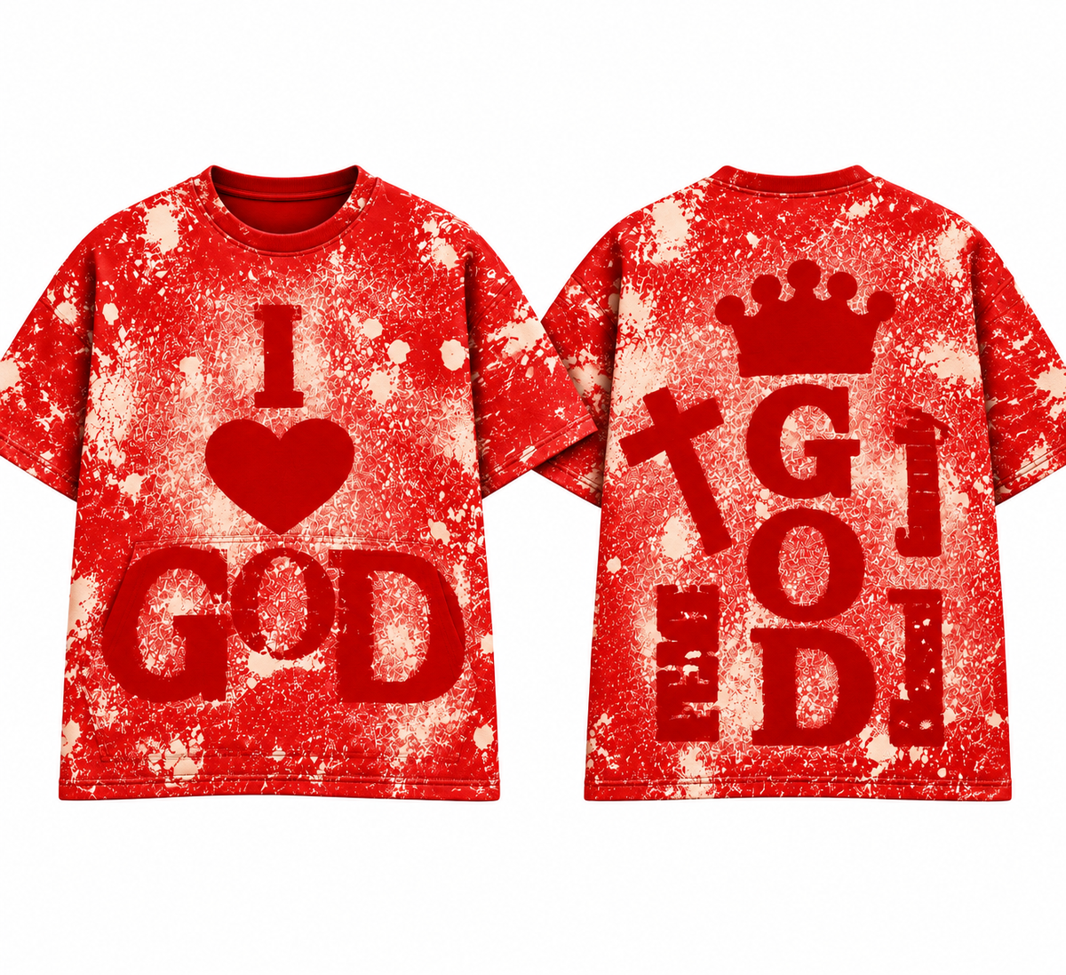 I Love God (Splattered) T Shirt’s