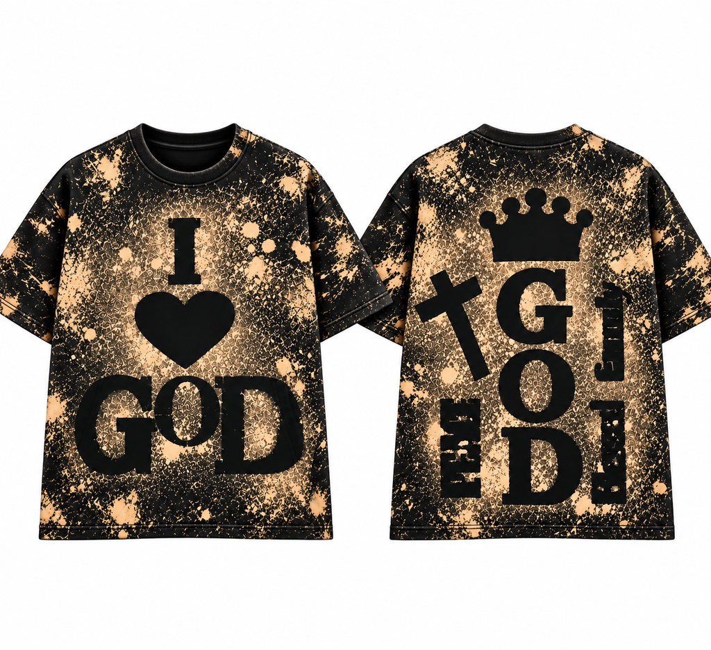 I Love God (Splattered) T Shirt’s