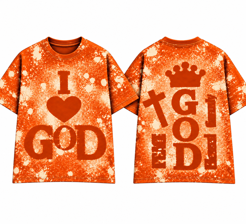 I Love God (Splattered) T Shirt’s